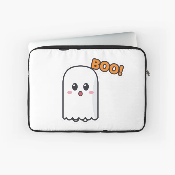 Boo Crew - Cute Ghost Marshmallow Pip Halloween — Laptop Sleeve by BiMood