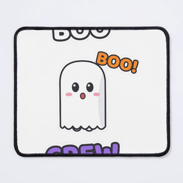 Boo Crew - Cute Ghost Marshmallow Pip Halloween — Mouse Pad by BiMood