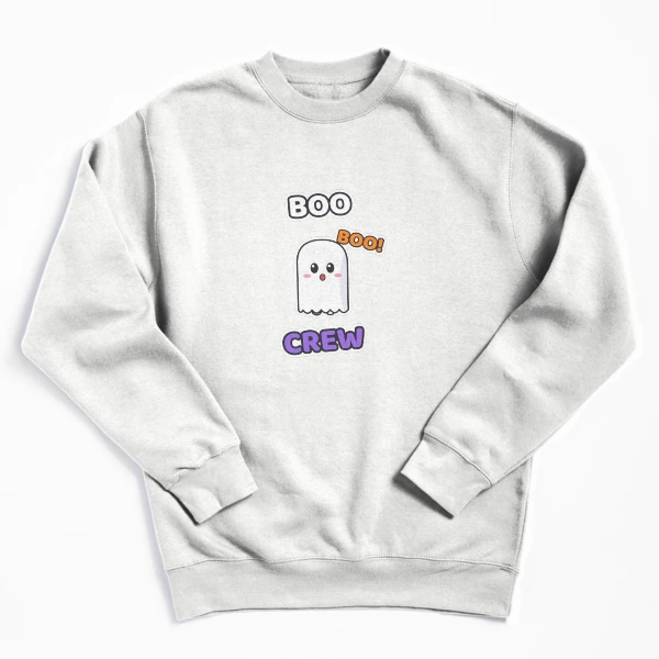 Boo Crew - Cute Ghost Marshmallow Pip Halloween — Pullover Sweatshirt by BiMood