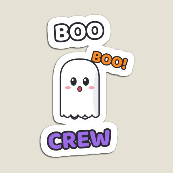 Boo Crew - Cute Ghost Marshmallow Pip Halloween — Magnet by BiMood