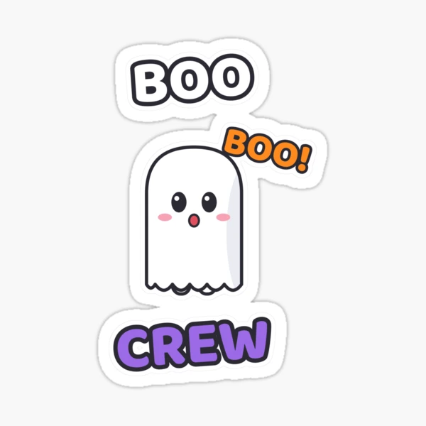 Boo Crew - Cute Ghost Marshmallow Pip Halloween — Sticker by BiMood
