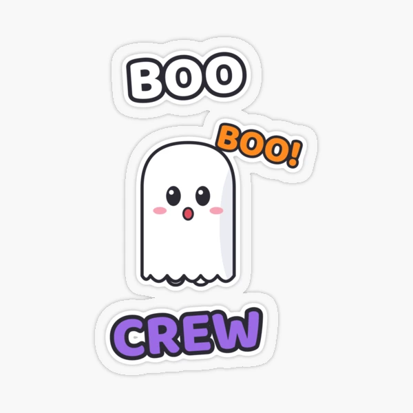 Boo Crew - Cute Ghost Marshmallow Pip Halloween — Sticker by BiMood