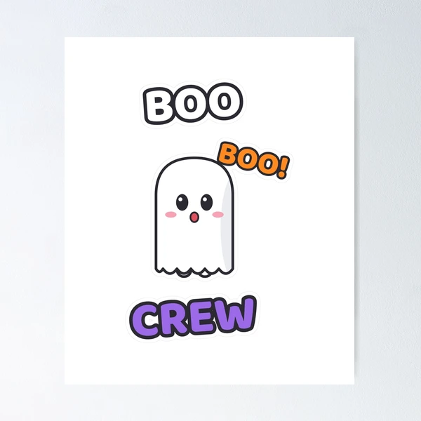 Boo Crew - Cute Ghost Marshmallow Pip Halloween — Poster by BiMood