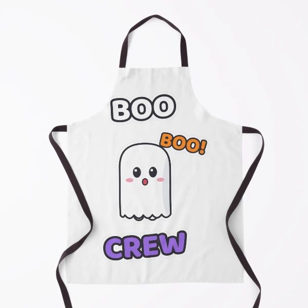 Boo Crew - Cute Ghost Marshmallow Pip Halloween — Apron by BiMood