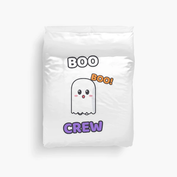 Boo Crew - Cute Ghost Marshmallow Pip Halloween — Duvet Cover by BiMood