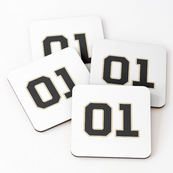 Item preview, 01 | Jersey Number 01 | Shirt Number 01 (Black / Gold) designed and sold by STUDIO-72.