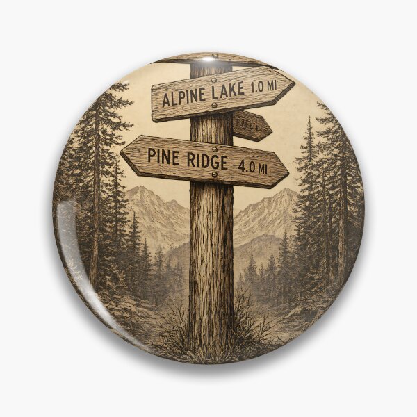 Item preview, Vintage National Parks Trail Signpost Stamp designed and sold by JC Art Creations.