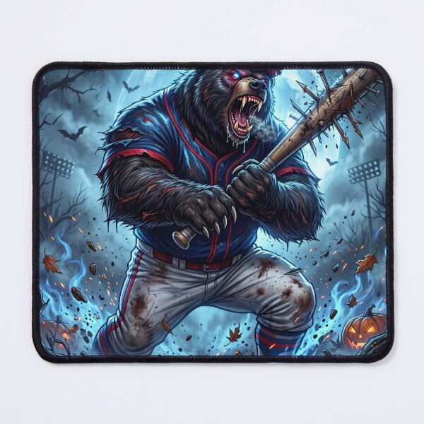 Item preview, Angry Grizzly Bear Baseball Slugger - Spooky Halloween Mascot T-Shirt designed and sold by Pandora´s Box.