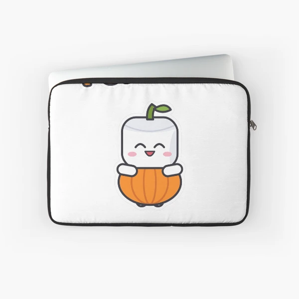 Pumpkin Season - Cute Pumpkin Marshmallow Pip — Laptop Sleeve by BiMood