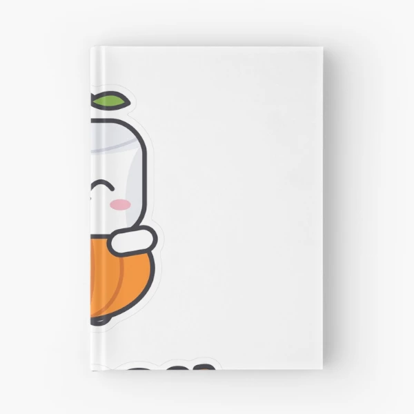 Pumpkin Season - Cute Pumpkin Marshmallow Pip — Spiral Notebook by BiMood
