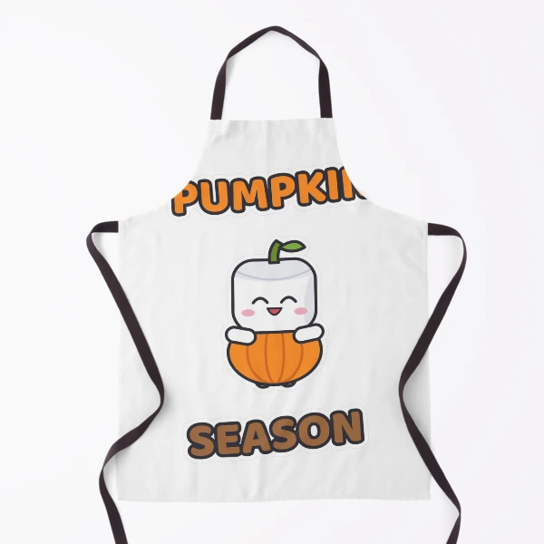 Pumpkin Season - Cute Pumpkin Marshmallow Pip — Apron by BiMood
