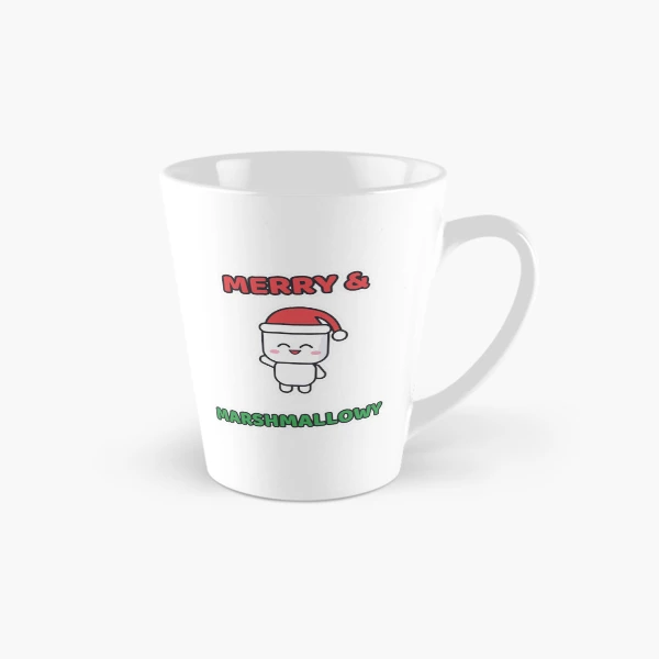 Merry and Marshmallowy - Santa Hat Pip Christmas — Classic Mug by BiMood