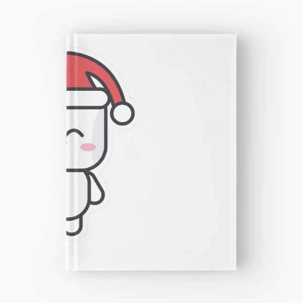 Merry and Marshmallowy - Santa Hat Pip Christmas — Spiral Notebook by BiMood