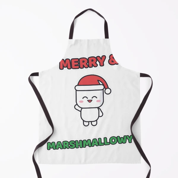 Merry and Marshmallowy - Santa Hat Pip Christmas — Apron by BiMood