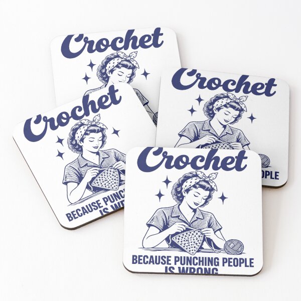 Item preview, Crochet Bandana Yarn Because Punching People is Wrong designed and sold by Miumed.