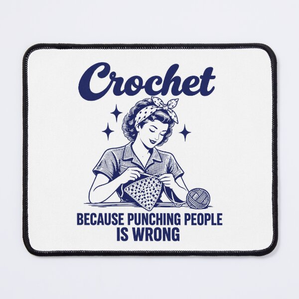 Item preview, Crochet Bandana Yarn Because Punching People is Wrong designed and sold by Miumed.