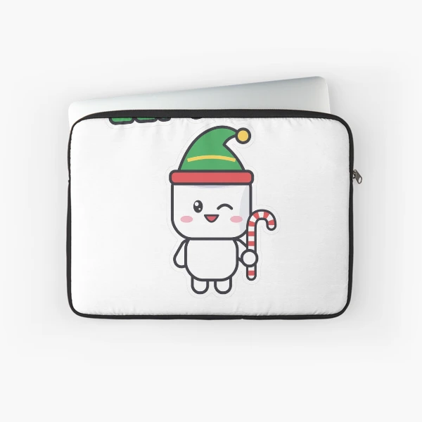 Elf Mode On - Cute Elf Marshmallow Pip Christmas — Laptop Sleeve by BiMood
