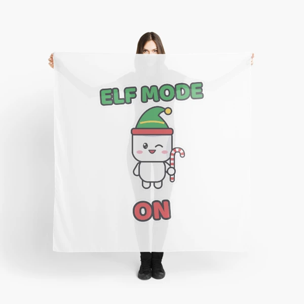 Elf Mode On - Cute Elf Marshmallow Pip Christmas — Scarf by BiMood