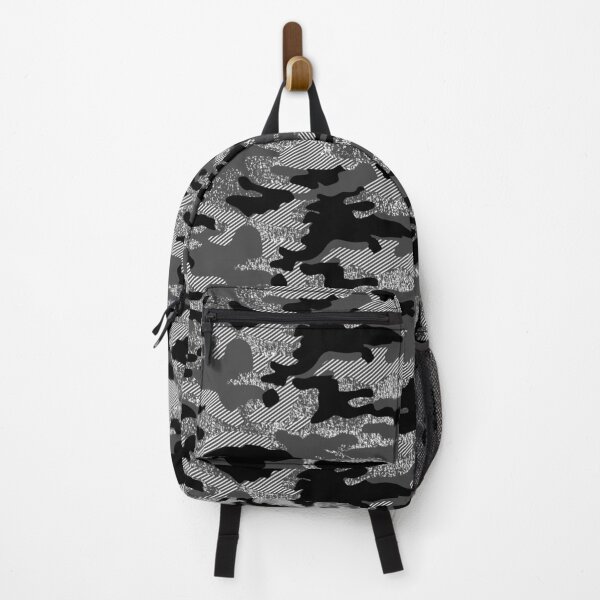 Item preview, Modern Streetwear Black, White, and Grey Striped Camouflage Design designed and sold by EK EXCLUSIVE.