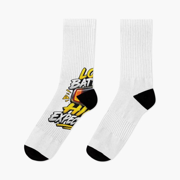 Item preview, Low Battery High Expectations Funny Energy & Productivity Humour designed and sold by okay 2 look .