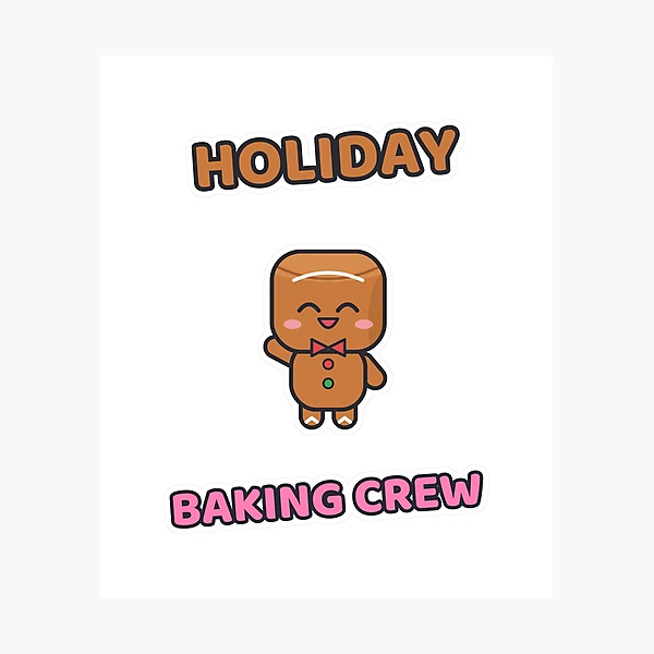 Holiday Baking Crew - Gingerbread Marshmallow Pip — Photographic Print by BiMood