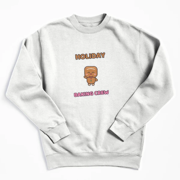 Holiday Baking Crew - Gingerbread Marshmallow Pip — Pullover Sweatshirt by BiMood