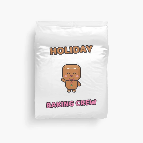 Holiday Baking Crew - Gingerbread Marshmallow Pip — Duvet Cover by BiMood