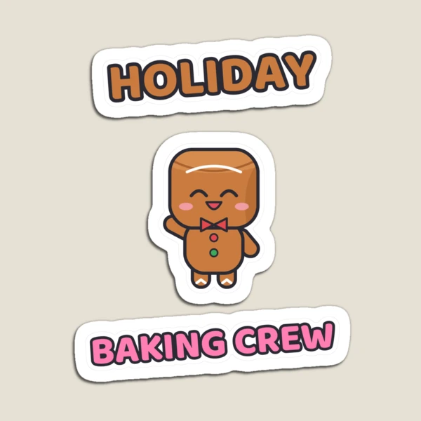 Holiday Baking Crew - Gingerbread Marshmallow Pip — Magnet by BiMood