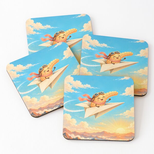 Item preview, Pancreas Pilot in a Paper Airplane – Whimsical Anatomy Art designed and sold by Jaani-T.