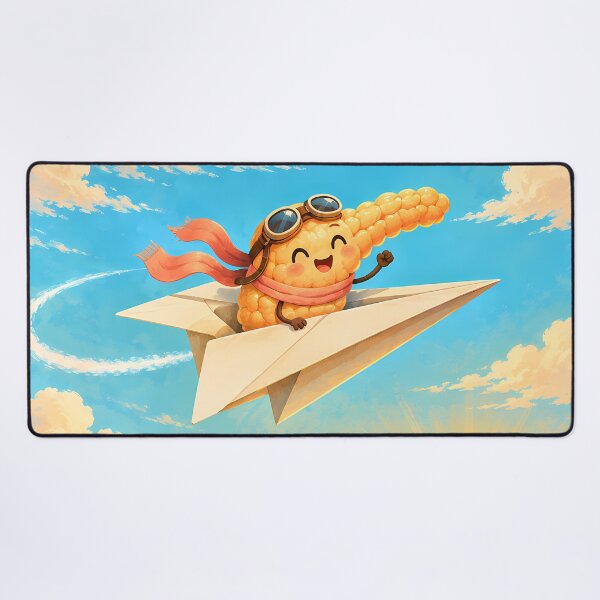 Item preview, Pancreas Pilot in a Paper Airplane – Whimsical Anatomy Art designed and sold by Jaani-T.