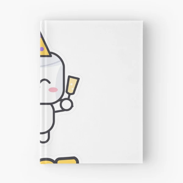 Cheers to 2027 - Party Marshmallow Pip New Year — Spiral Notebook by BiMood