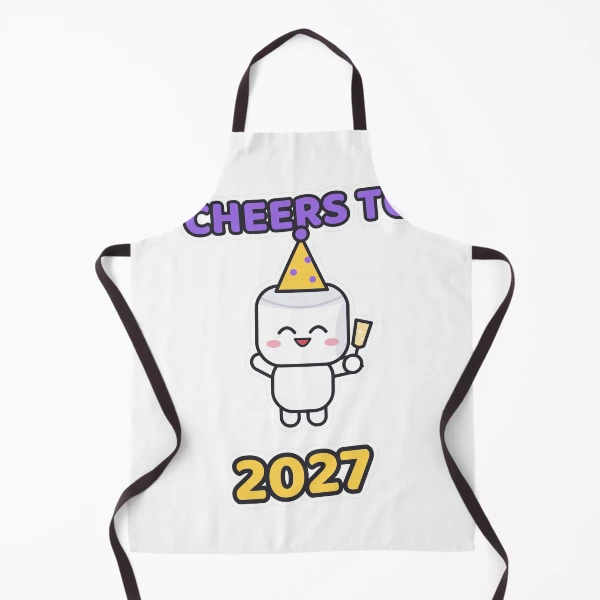 Cheers to 2027 - Party Marshmallow Pip New Year — Apron by BiMood