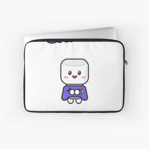 Gamer Mode - Cute Marshmallow Pip with a Controller — Laptop Sleeve by BiMood