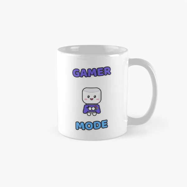 Gamer Mode - Cute Marshmallow Pip with a Controller — Classic Mug by BiMood