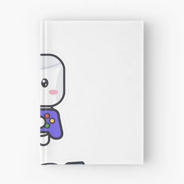 Gamer Mode - Cute Marshmallow Pip with a Controller — Spiral Notebook by BiMood