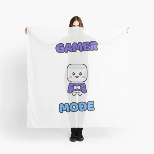 Gamer Mode - Cute Marshmallow Pip with a Controller — Scarf by BiMood