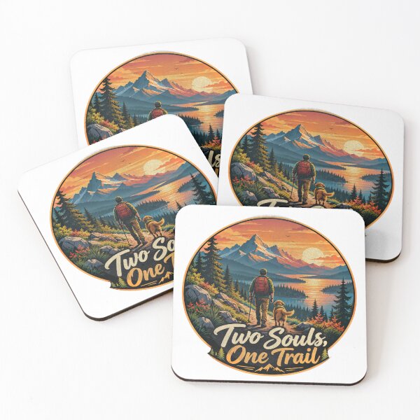Item preview, Two Souls One Trail – Hiking With My Dog Mountain Adventure designed and sold by Woof-Worthy-ART.