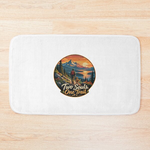 Item preview, Two Souls One Trail – Hiking With My Dog Mountain Adventure designed and sold by Woof-Worthy-ART.