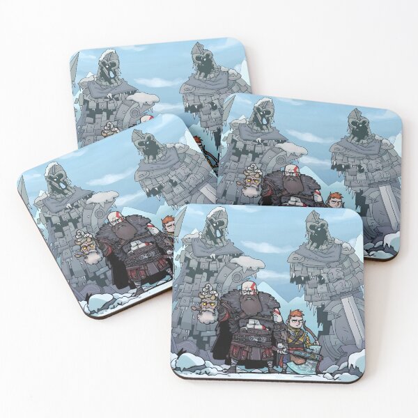 Item preview, Kratos Atreus and Mimir Stylized Cartoon | God of War Unofficial Fan Art designed and sold by NikoVerse Studio.