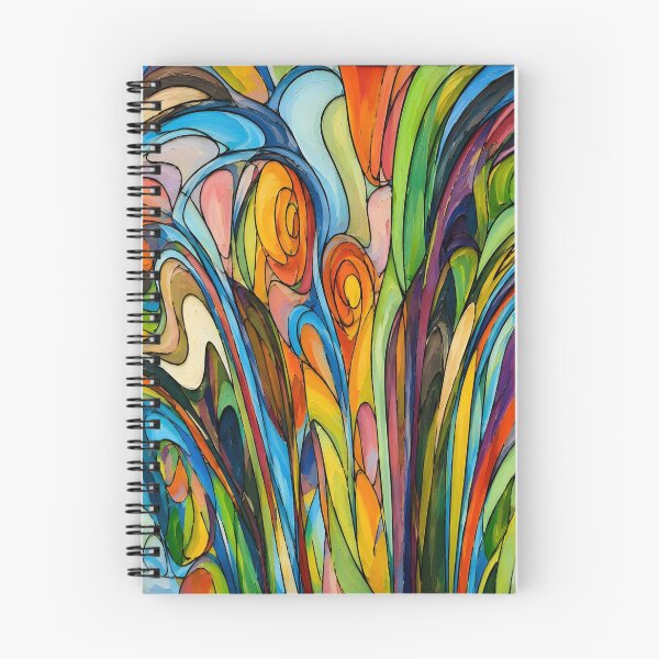 Item preview, Rainbow Abstract Flower Fountain designed and sold by O'clock Vibes.