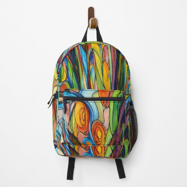 Item preview, Rainbow Abstract Flower Fountain designed and sold by O'clock Vibes.