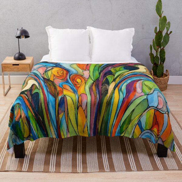 Item preview, Rainbow Abstract Flower Fountain designed and sold by O'clock Vibes.