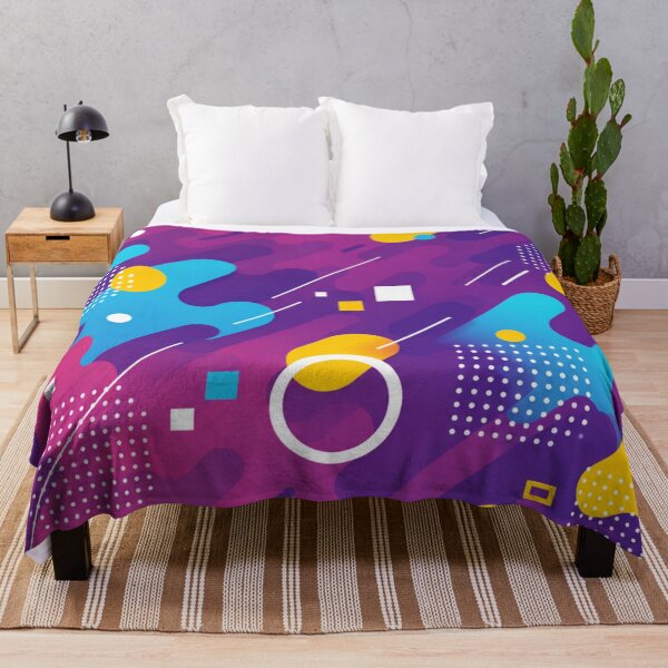 Artikelvorschau, Retro Pop Geometry – Pink, Purple and Turquoise Pattern entworfen und verkauft von symbolic Tees.