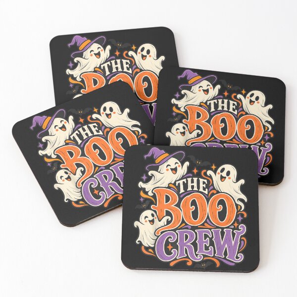 Item preview, The Boo Crew Cute Ghost Halloween Group designed and sold by studiopekepeke.