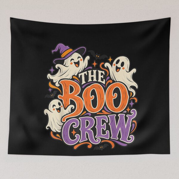 Item preview, The Boo Crew Cute Ghost Halloween Group designed and sold by studiopekepeke.