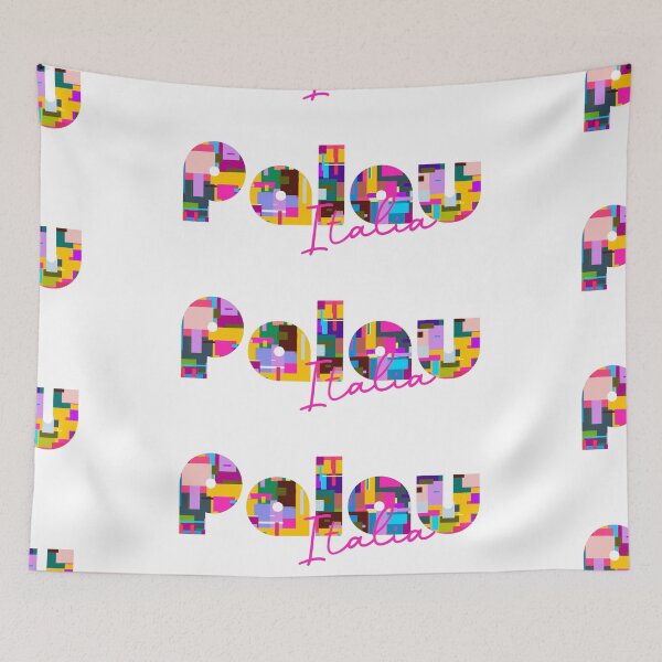 Item preview, Palau, Sardegna, Italy, Italia, colorful typography design for travellers designed and sold by Wanderful-roads.