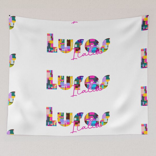Item preview, Luras, Sardegna, Italy, Italia, colorful typography design for travellers designed and sold by Wanderful-roads.