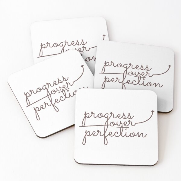 Item preview, Progress Over Perfection Motivational Quote Minimalist Typography designed and sold by kuboyashi.