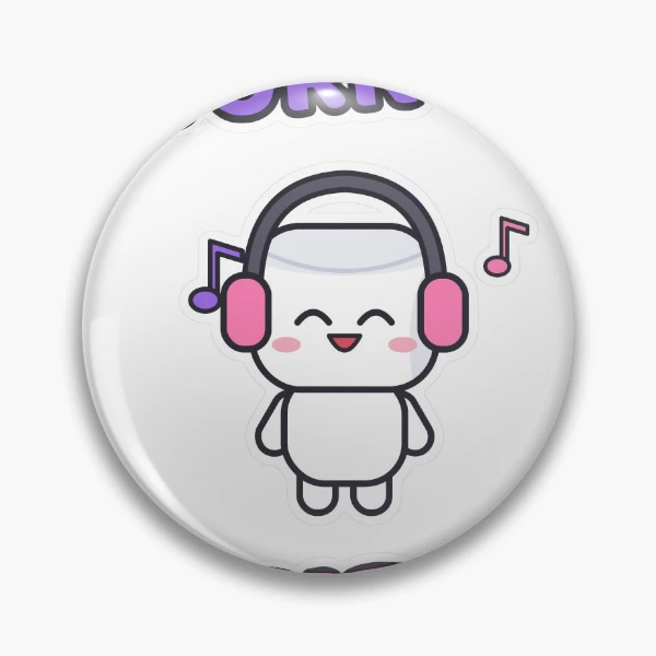 Turn It Up - Music Lover Marshmallow Pip with Headphones — Pin by BiMood
