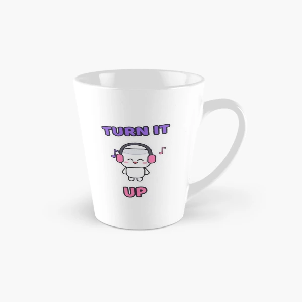 Turn It Up - Music Lover Marshmallow Pip with Headphones — Classic Mug by BiMood